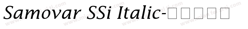 Samovar SSi Italic字体转换
